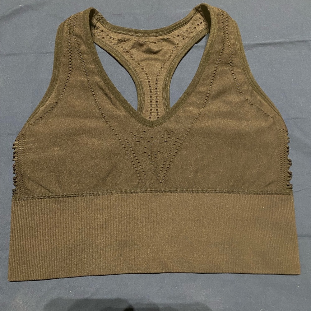 Pink sports bra